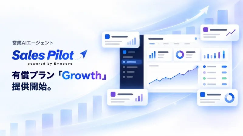 新時代の営業を提案するEmooove、営業AIエージェント『Sales Pilot』の有償プラン「Growth」を提供開始