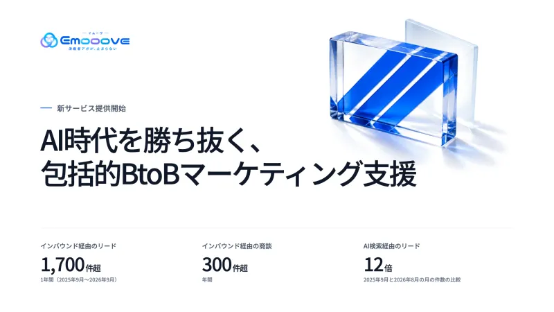 広告なしで1年間に1,700件超のインバウンドリードを獲得したEmooove、自社で成果が出た施策を提供するBtoBマーケティング支援を開始